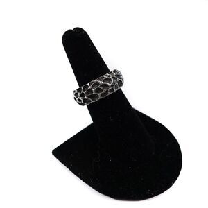 King Baby Studio Lava Roack Textured Band Ring USA .925 Silver Size 7